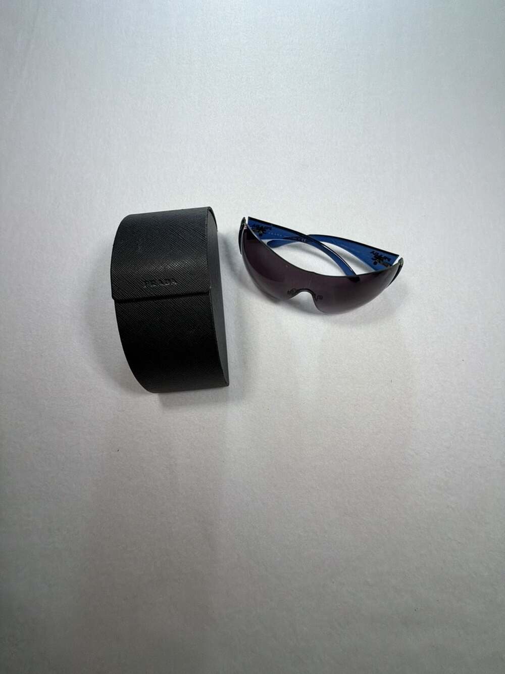 Prada Linea Rossa Sport Shield Sunglasses Blue Gradient With Case
